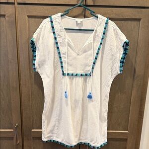 J. Crew Women’s XS Fringe Cotton Gauze Beach Tunic
